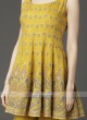 Crepe Silk Sharara Suit In Mustard Yellow